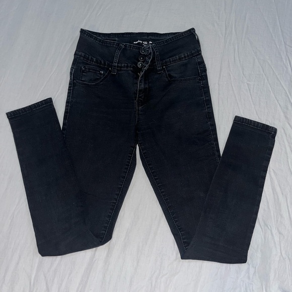 Monkey Ride Black Skinny Jeans - Picture 2 of 5